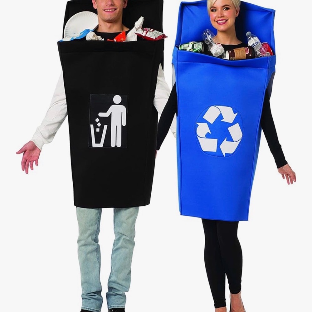 Recycling Bin and Trash Can Adult Costume Set